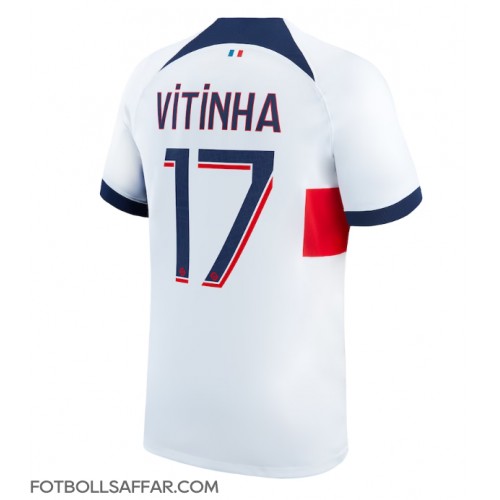 Paris Saint-Germain Vitinha #17 Bortatröja 2023-24 Kortärmad